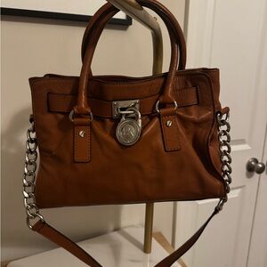 Michael Kors Hamilton Leather Satchel